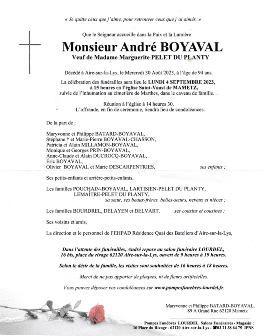 Faire-part papa de Maryvonne