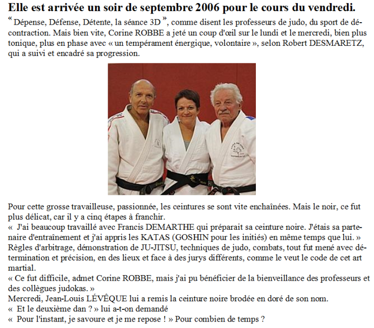 Article CEINTURE NOIRE de Corine