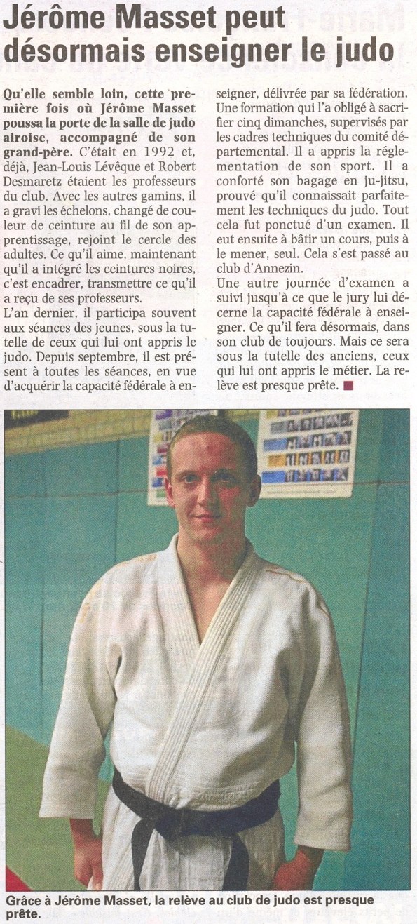 Jérôme MASSET V D N  05 03 2011