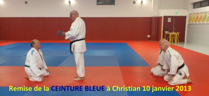 Remise de la CEINTURE BLEUE à Christian 10 01 2013
